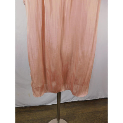 Banana Republic Blush Satin Blouse M V-Neck Ruffle