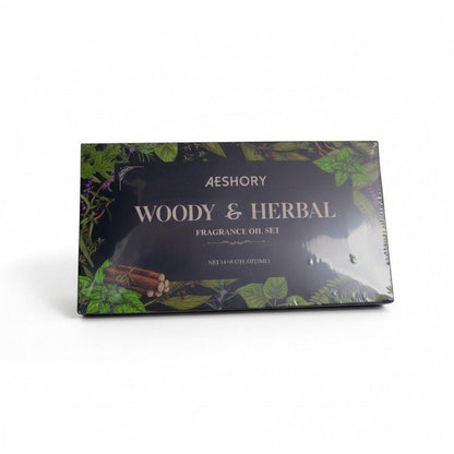 AESHORY Woody & Herbal Essential Oils Set 14 Pack 5ml Aromatherapy Diffuser Use