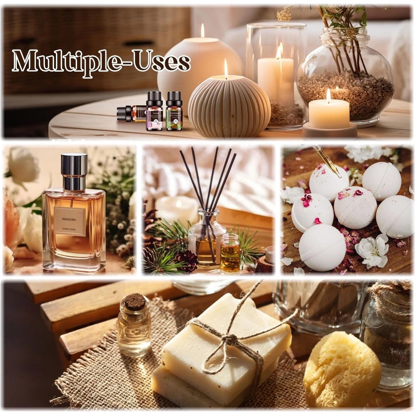 AESHORY Woody & Herbal Essential Oils Set 14 Pack 5ml Aromatherapy Diffuser Use