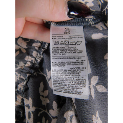 Old Navy Floral Peplum Blouse 2XL - Ruffle V-Neck - Excellent - Witchcore Earth