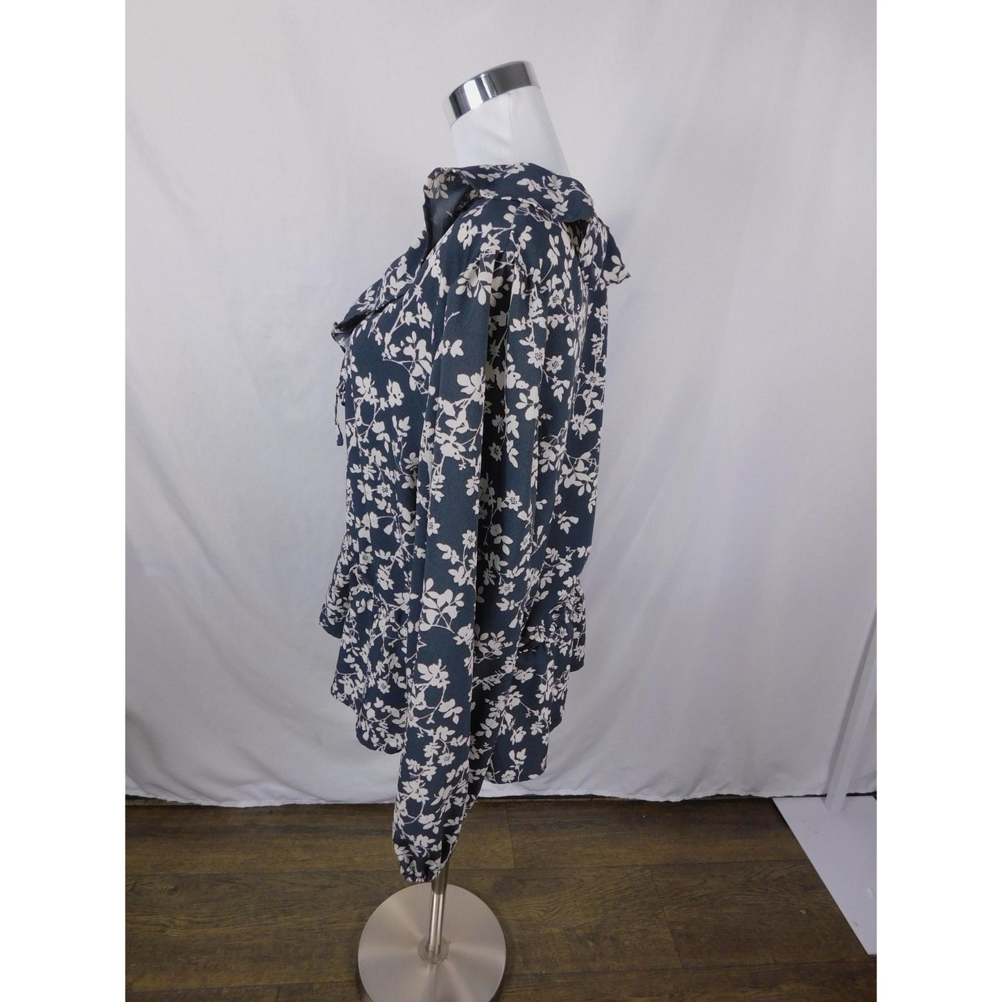 Old Navy Floral Peplum Blouse 2XL - Ruffle V-Neck - Excellent - Witchcore Earth