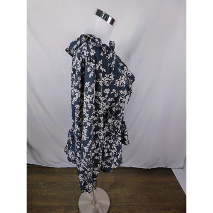 Old Navy Floral Peplum Blouse 2XL - Ruffle V-Neck - Excellent - Witchcore Earth