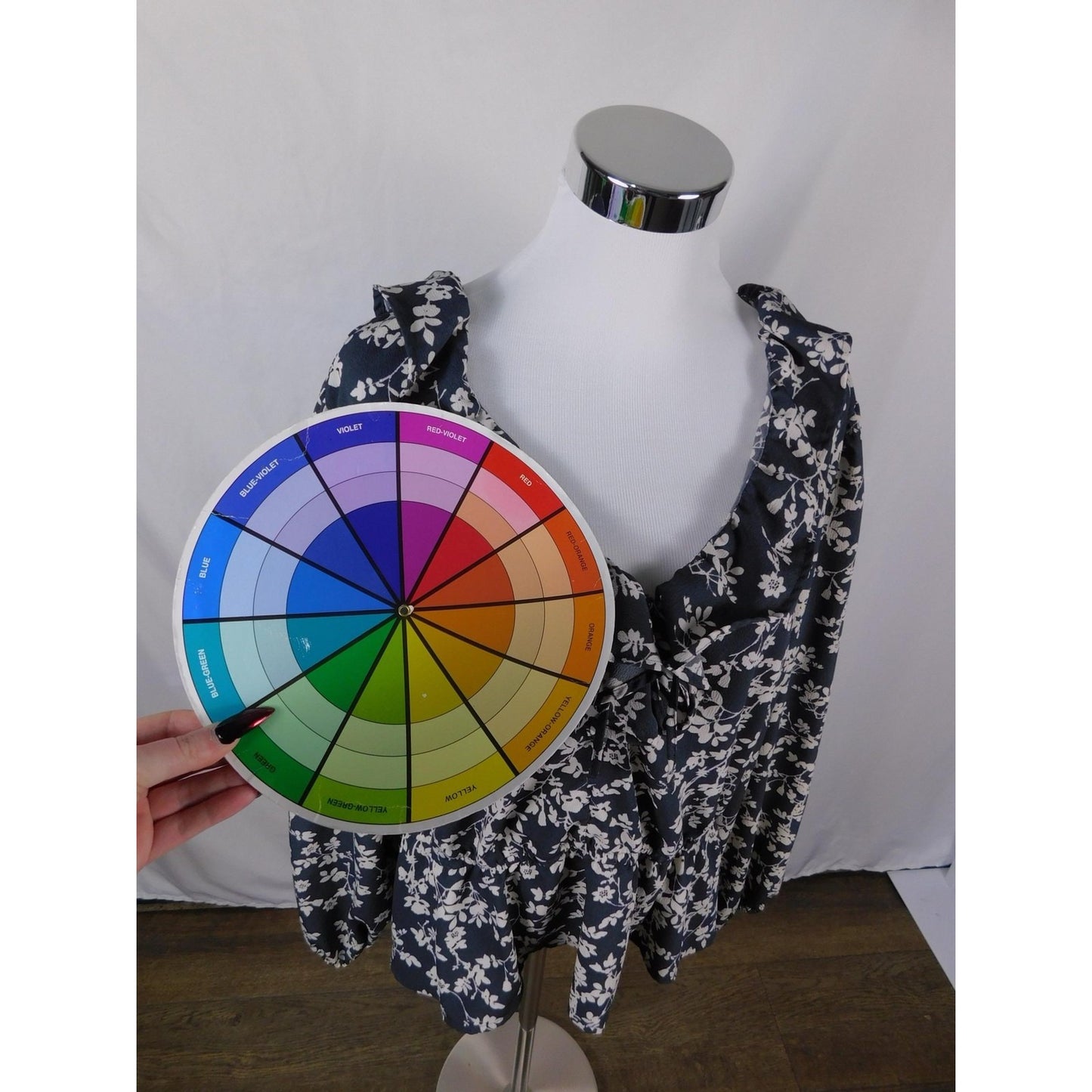 Old Navy Floral Peplum Blouse 2XL - Ruffle V-Neck - Excellent - Witchcore Earth