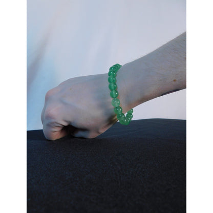 Green Aventurine Bead Bracelet Stretch Crystal Healing Energy Balance Gemstone J
