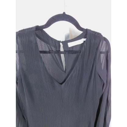 ASTR Black Pleated Romper XS - Sheer Sleeve - Excellent - Witchcore Elegant