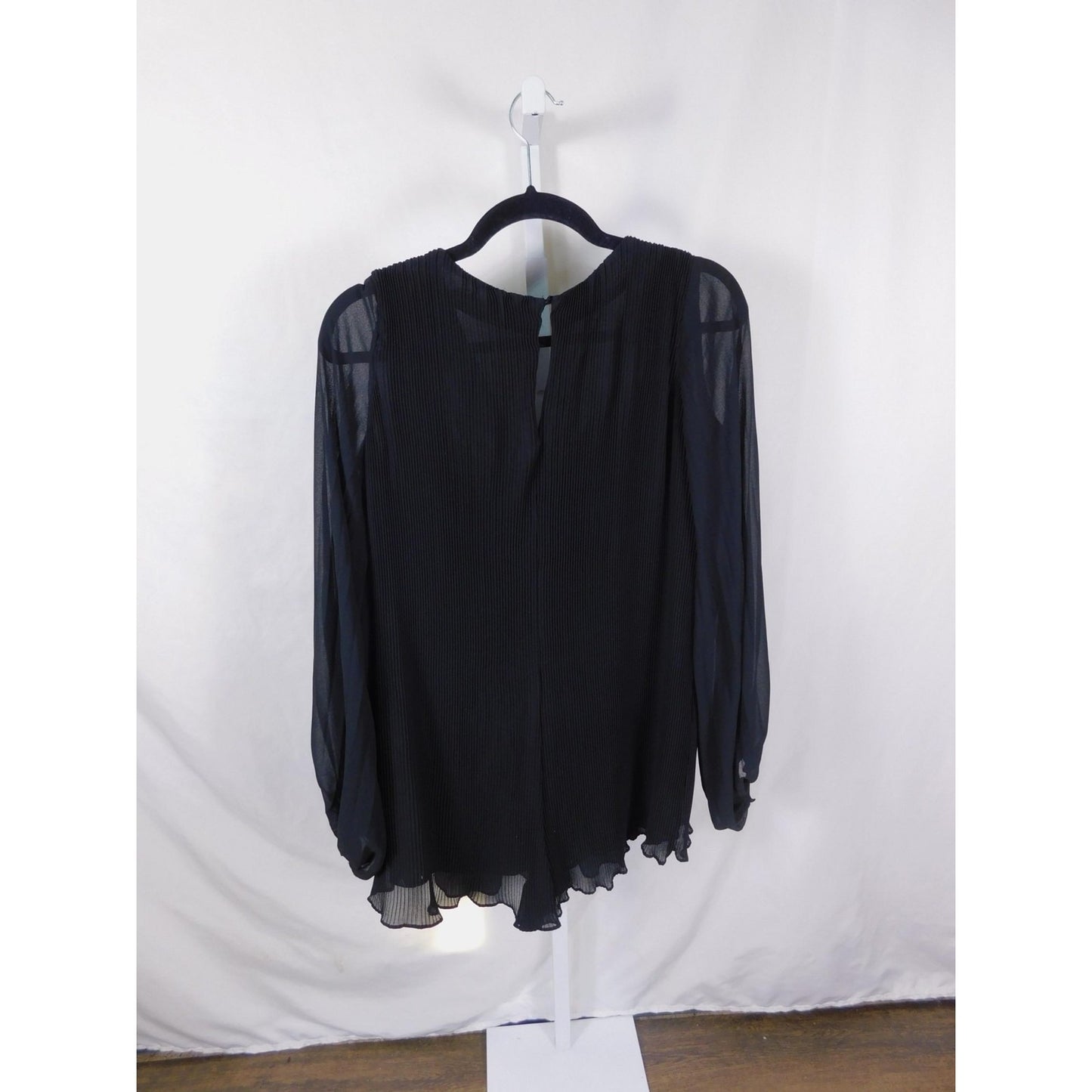 ASTR Black Pleated Romper XS - Sheer Sleeve - Excellent - Witchcore Elegant