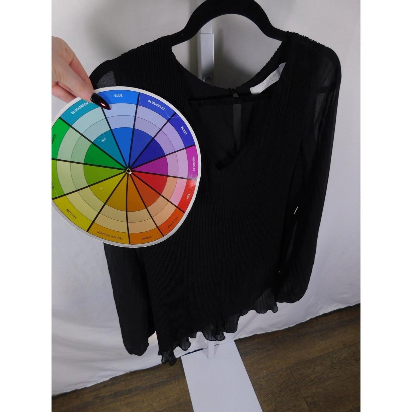 ASTR Black Pleated Romper XS - Sheer Sleeve - Excellent - Witchcore Elegant