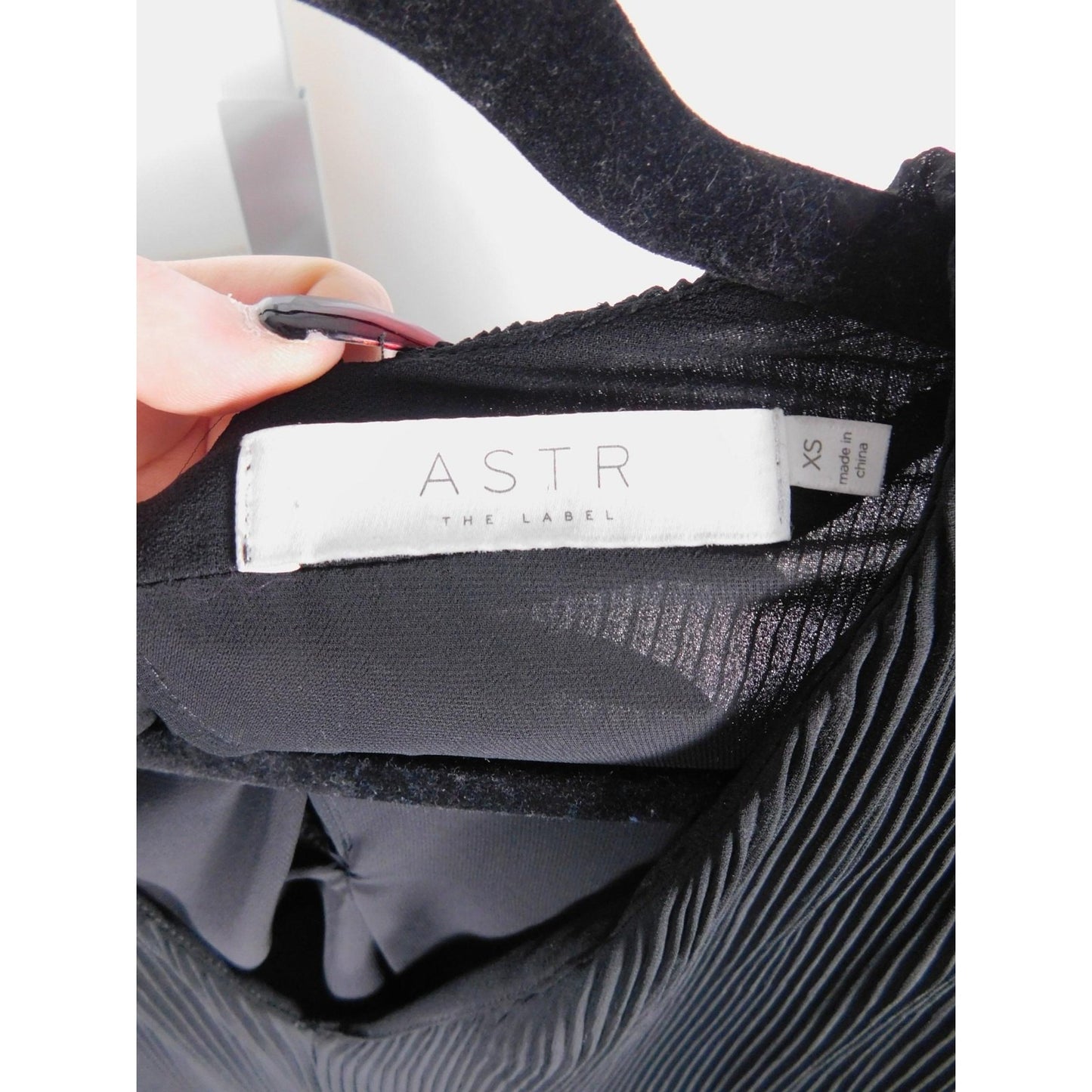 ASTR Black Pleated Romper XS - Sheer Sleeve - Excellent - Witchcore Elegant