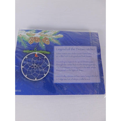 Unmarked Blue Dreamcatcher Christmas Bauble Ornament Holly Berries Tree Decor