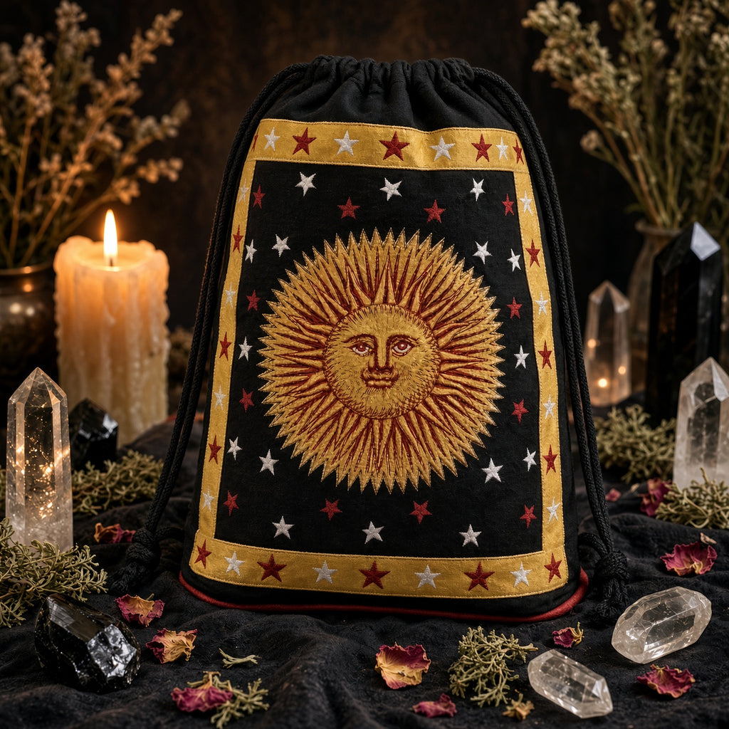Sun Drawstring Backpack 18" Cotton Cinch Bag