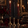 Black Bleeding Taper Candles, Set of 3
