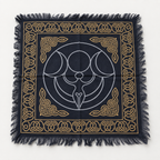 Triple Moon Altar Cloth, Gold & White, 18 x 18 in Cotton