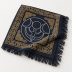Triple Moon Altar Cloth, Gold & White, 18 x 18 in Cotton