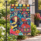 Día de los Muertos Skeleton Couple Garden Flag, 12 x 18 in
