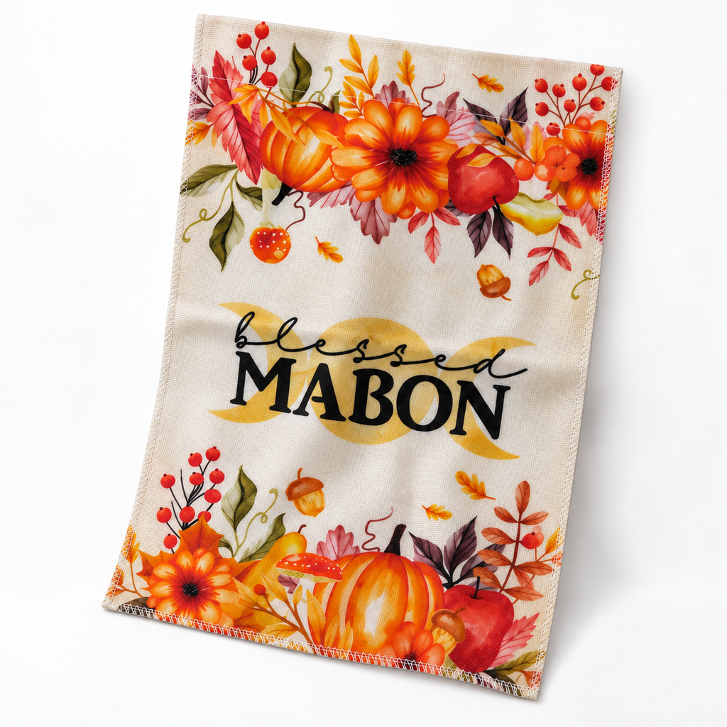 Blessed Mabon Garden Flag, Autumn Harvest, 12 x 18 in