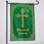 Blessed Imbolc Celtic Cross Garden Flag, 12 x 18 Inch