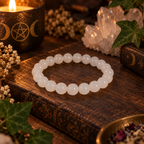 Natural Milky Quartz Crystal 8mm Stretch Bracelet