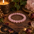 Natural Rose Quartz Crystal 8mm Stretch Bracelet