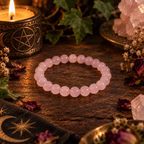 Natural Rose Quartz Crystal 8mm Stretch Bracelet