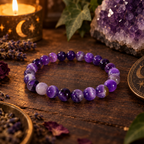 Natural Amethyst Crystal 8mm Stretch Bracelet