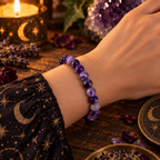 Natural Amethyst Crystal 8mm Stretch Bracelet