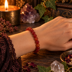 Natural Carnelian Crystal 8mm Stretch Bracelet