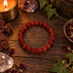 Natural Carnelian Crystal 8mm Stretch Bracelet