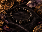 Natural Silver Sheen Obsidian Crystal 8mm Stretch Bracelet