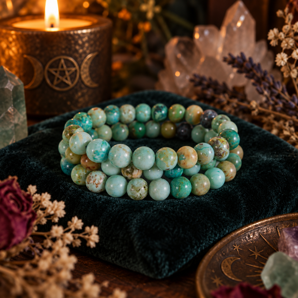 Natural Turquoise Crystal 8mm Stretch Bracelet