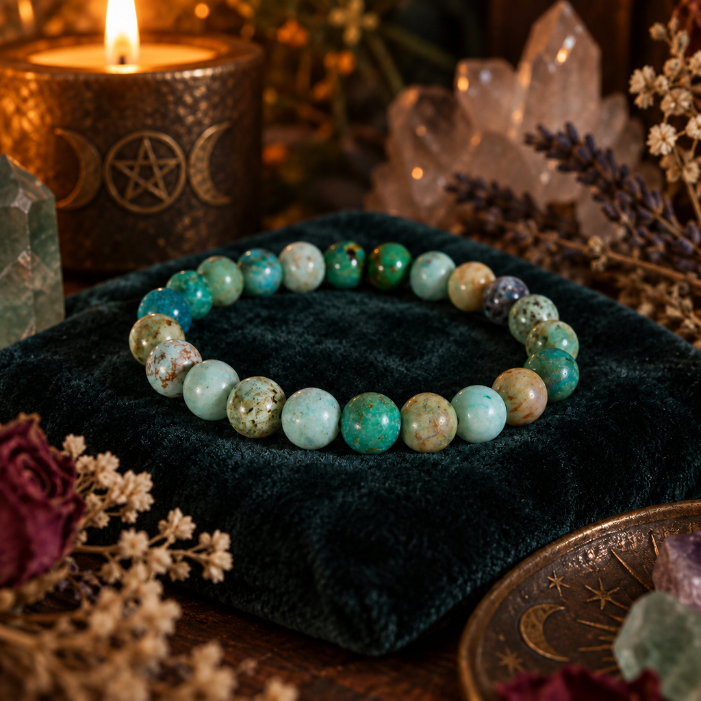 Natural Turquoise Crystal 8mm Stretch Bracelet