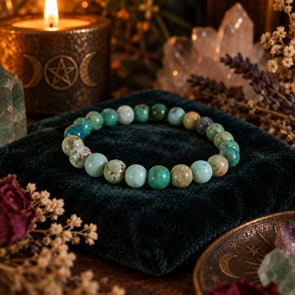 Natural Turquoise Crystal 8mm Stretch Bracelet