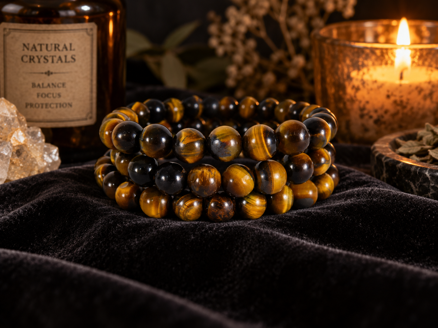 Natural Tiger’s Eye Crystal 8mm Stretch Bracelet