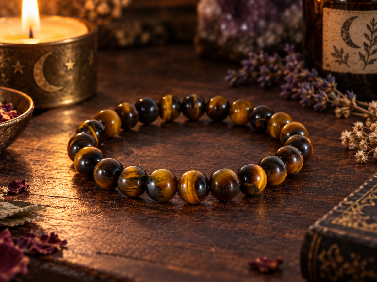 Natural Tiger’s Eye Crystal 8mm Stretch Bracelet