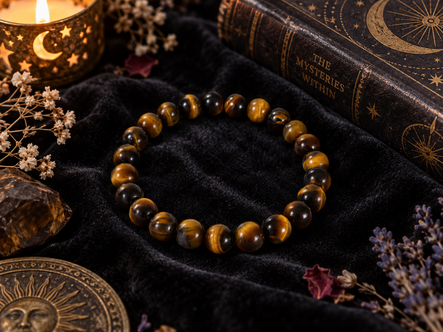 Natural Tiger’s Eye Crystal 8mm Stretch Bracelet