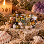 Natural Ocean Jasper Crystal 8mm Stretch Bracelet