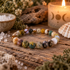 Natural Ocean Jasper Crystal 8mm Stretch Bracelet