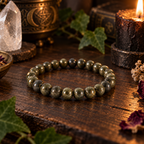 Natural Pyrite Crystal 8mm Stretch Bracelet