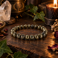 Natural Pyrite Crystal 8mm Stretch Bracelet