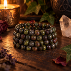 Natural Dragon’s Blood Jasper Crystal 8mm Stretch Bracelet