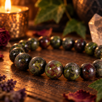 Natural Dragon’s Blood Jasper Crystal 8mm Stretch Bracelet