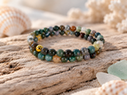 Natural Ocean Jasper Crystal 4mm Delicate Stretch Bracelet