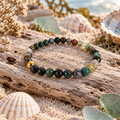 Natural Ocean Jasper Crystal 4mm Delicate Stretch Bracelet