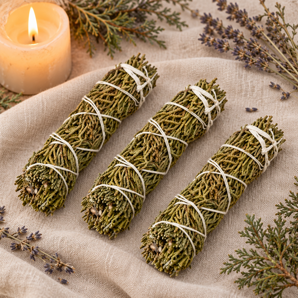 Juniper Herbal Cleansing 4-Inch Bundles, Pack of 3