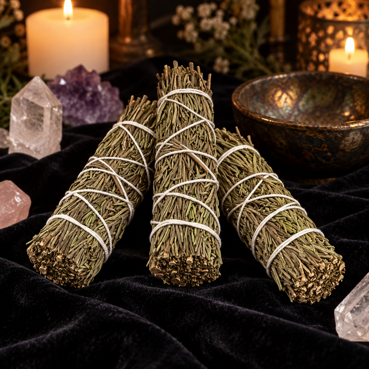 Rosemary Herbal Cleansing 4-Inch Bundles, Pack of 3