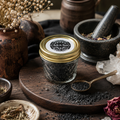 Ash & Sea Witch-Forged Black Salt in Glass Jar Ritual Protection