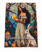 Blessed Ostara Garden Flag, Art Nouveau Spring Design | 12 x 18 in
