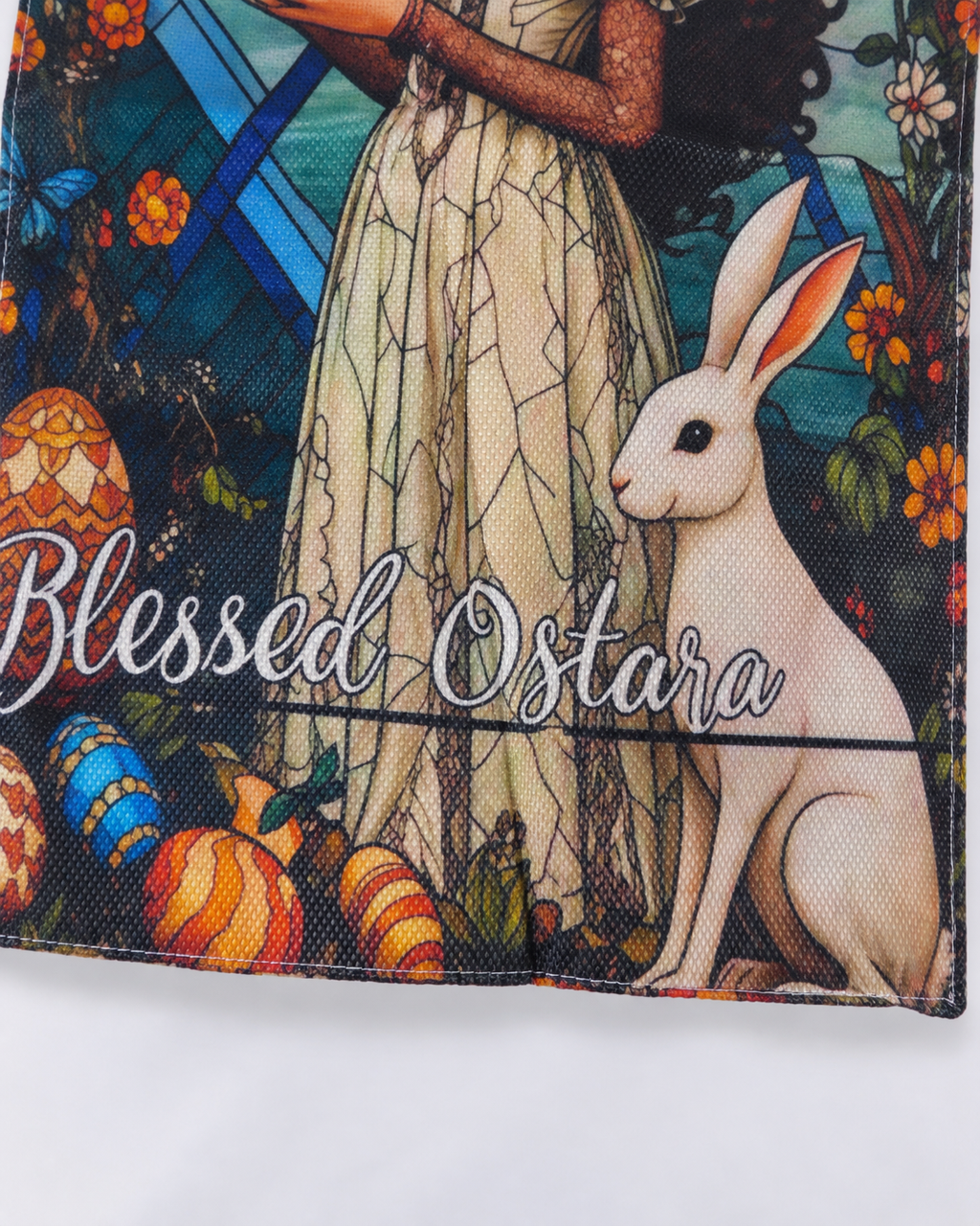 Blessed Ostara Garden Flag, Art Nouveau Spring Design | 12 x 18 in