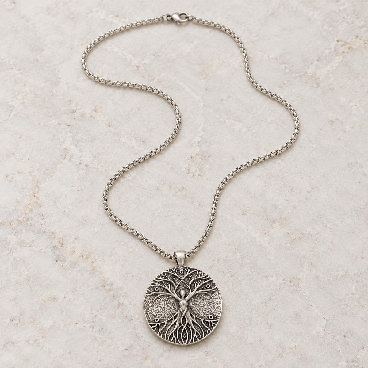Celtic Tree of Life Pendant Necklace, Alloy | 1.4 in
