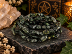 Seraphinite Natural Crystal Tumble Stretch Bracelet