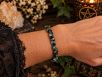 Seraphinite Natural Crystal Tumble Stretch Bracelet